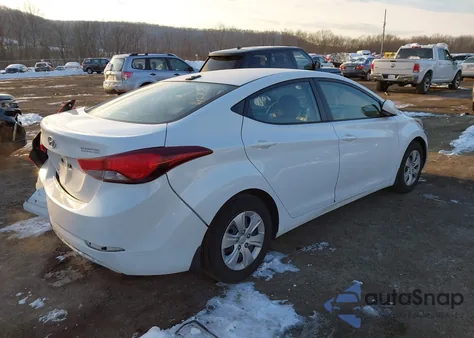 2016 Hyundai Elantra Se from USA, damaged, VIN 5NPDH4AE6GH682875